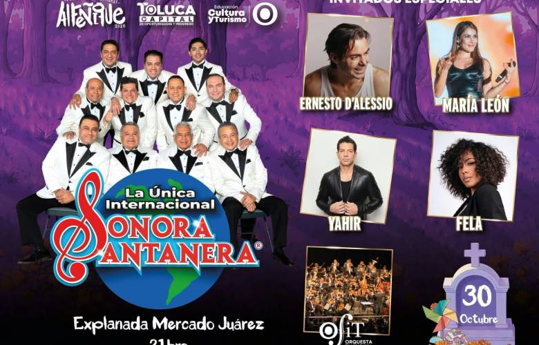 Prepara Toluca concierto de la OFiT y la Sonora Santanera con invitados especiales