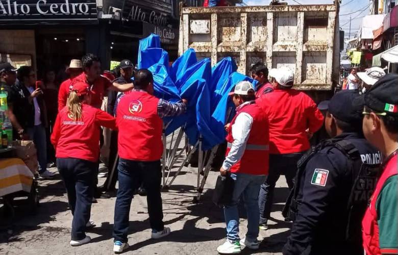 Refuerza San Mateo Atenco seguridad y orden en zona comercial con nuevo operativo