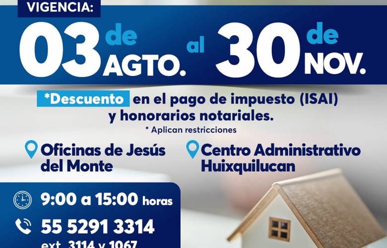 Huixquilucan arranca la “Jornada Notarial 2026” con descuentos de hasta 50 porciento