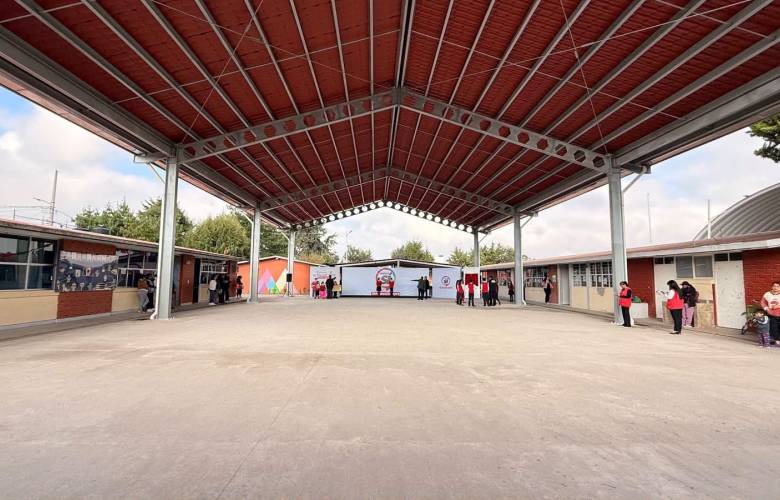 Entrega San Mateo Atenco nueva techumbre en primaria Amado Nervo