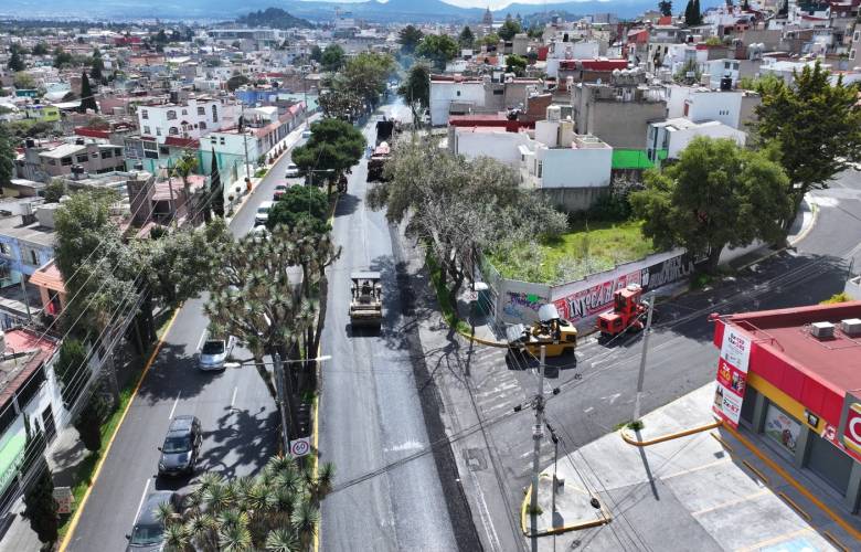 Amplía Toluca pavimentación de Paseo Matlatzincas con el Diablo Dragón