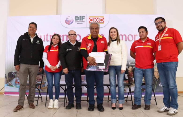 Recibe DIF Zinacantepec donación de OXXO para fortalecer el programa “Nutriendo con Amor”