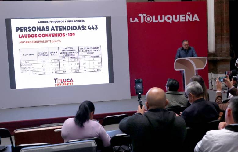 Liquida Toluca más de 41 mdp en laudos, finiquitos y jubilaciones heredadas