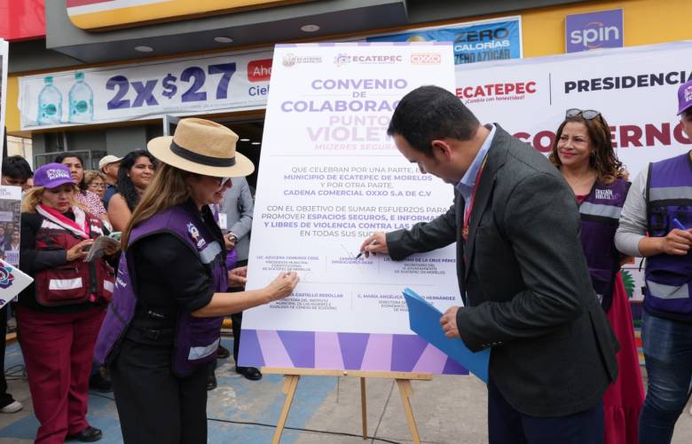 Suma Ecatepec 80 tiendas Oxxo a su red de Puntos Violeta