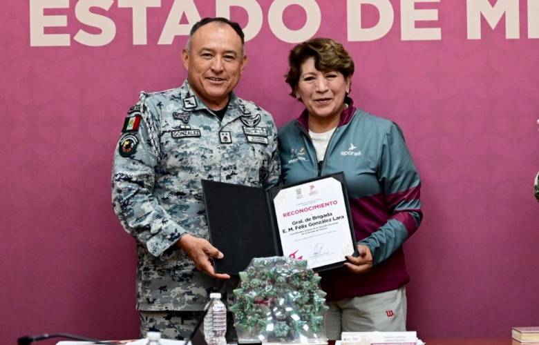 Reconoce Delfina Gómez labor del coordinador estatal de la Guardia Nacional en el EdoMéx