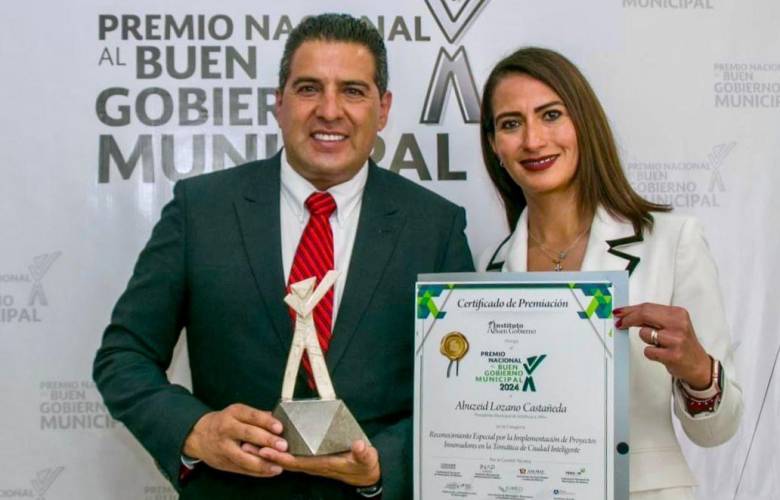 Recibe Abuzeid Lozano Premio Nacional al Buen Gobierno Municipal 2024 