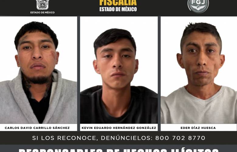 Sentencian a casi 10 años de prisión a tres responsables de asaltos en transporte público