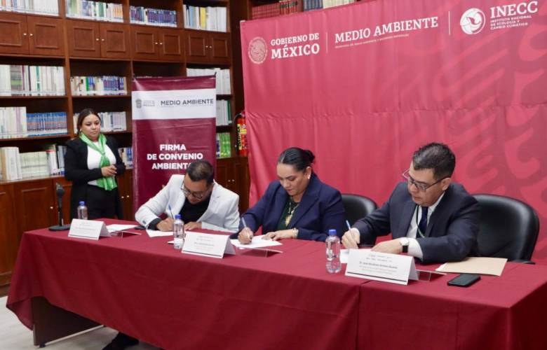 Firma Gobierno del Estado de México convenio con el INECC para impulsar proyectos ambientales y científicos