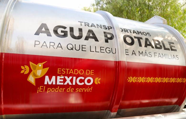 Secretaría del Agua apoya con suministro en red a habitantes de San Cristóbal, en Huixquilucan