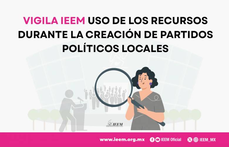 Supervisa IEEM recursos de organizaciones que buscan convertirse en partidos políticos locales