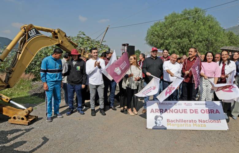 Inician construcción de dos planteles del Bachillerato Nacional “Margarita Maza” en Tlalnepantla