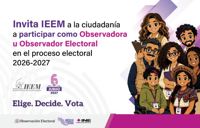 Invita IEEM a participar como observadores electorales rumbo a los comicios de 2027