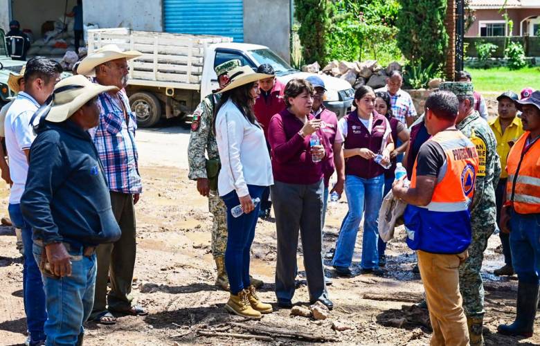 Supervisa Delfina Gómez atención a familias afectadas por lluvias en Temascaltepec