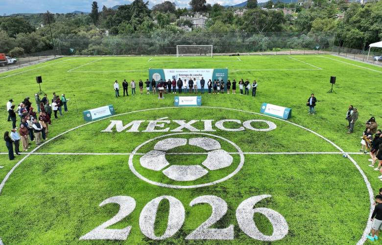 Entregan canchas del Mundial Social 2026 en el Estado de México para fortalecer tejido comunitario