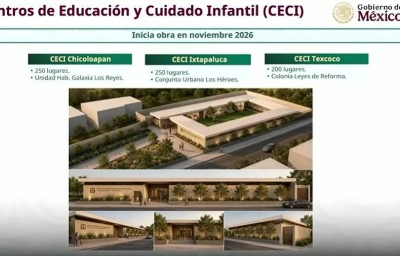 Plan Oriente avanza con la construcción de cuatro Centros de Educación y Cuidado Infantil en la Zona Oriente del Edoméx