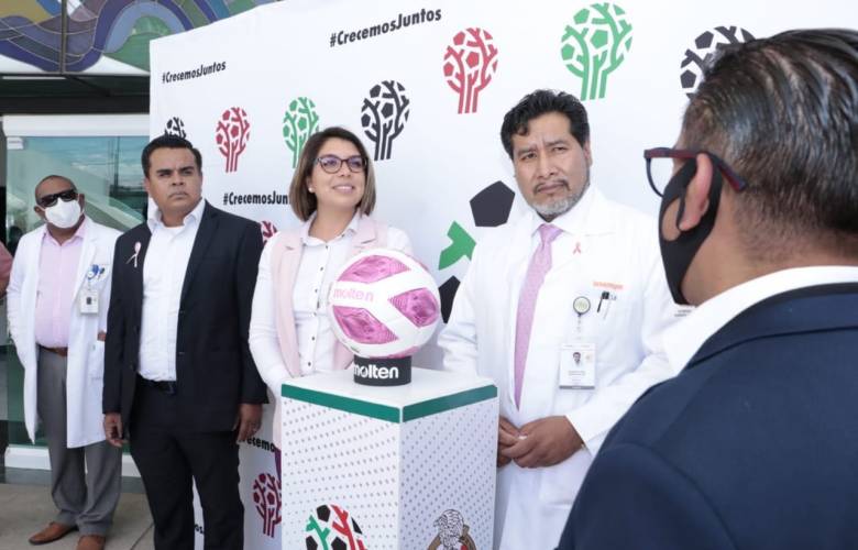 Realizan ISSEMyM y liga TDP campaña de concientización contra el cáncer de mama 