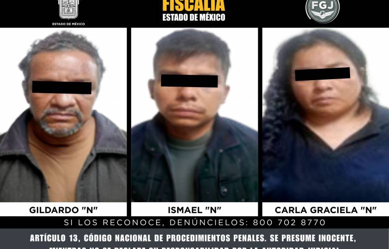 Capturan a tres presuntos integrantes de célula delictiva por doble homicidio en Zumpango
