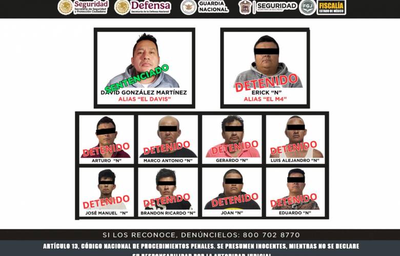 Detienen a 9 extorsionadores ligados al Cartel Jalisco