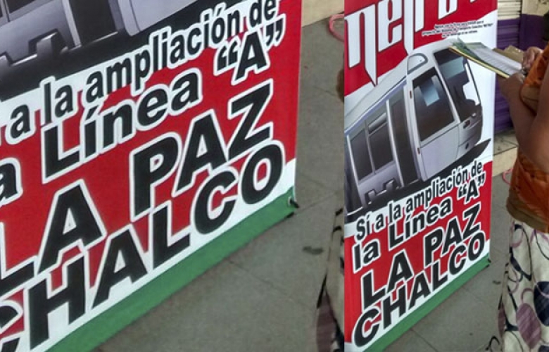 30 mil firmas para defender metro a chalco