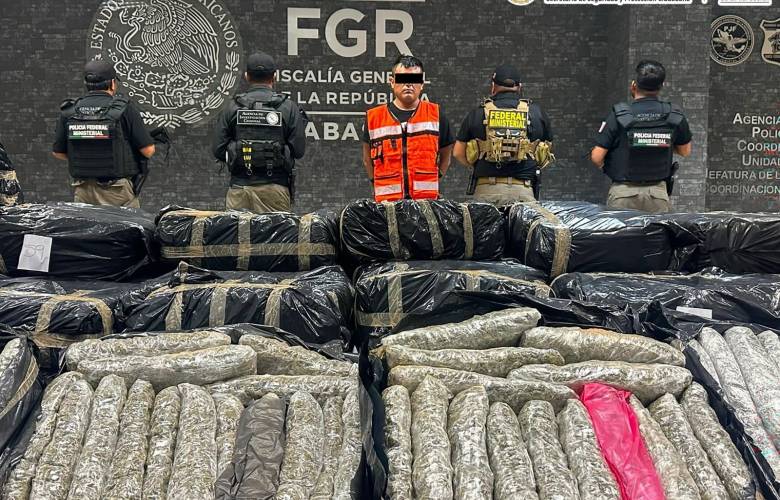 SSPC y FGR decomisan más de una tonelada de marihuana oculta en huacales de madera
