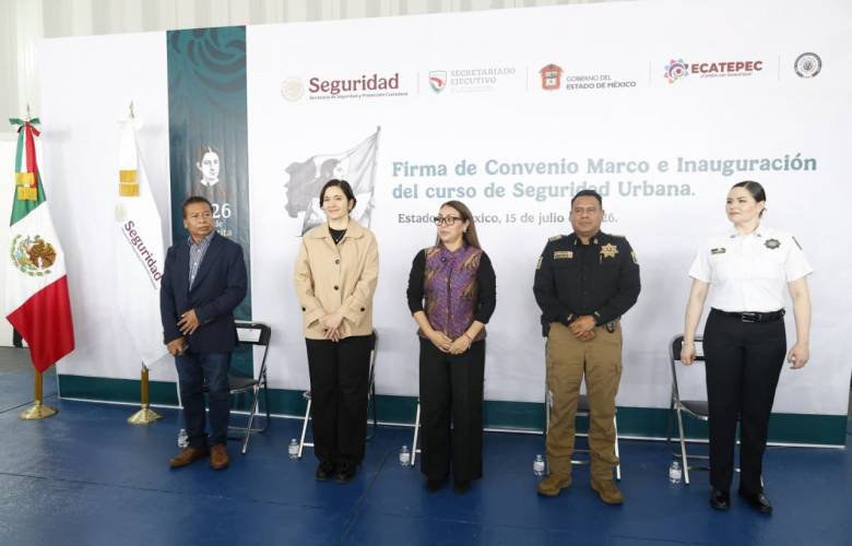 Fortalecen SSPC y Ecatepec formación policial con convenio de capacitación