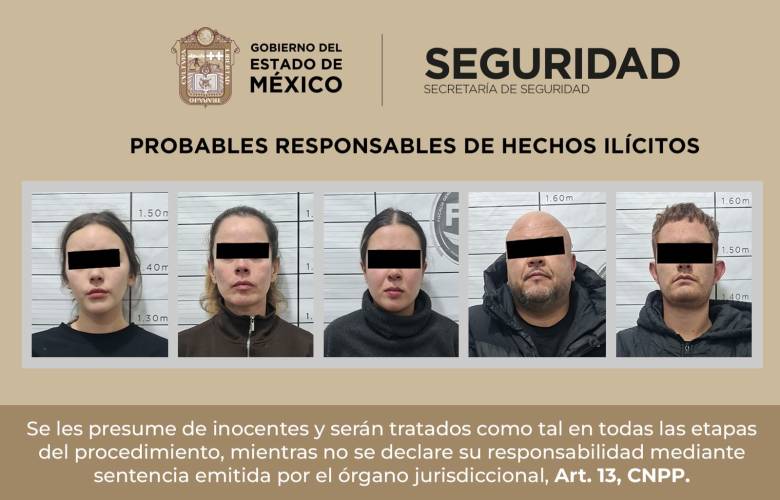 Detienen a cinco personas con armas y presuntas drogas en Valle de Bravo