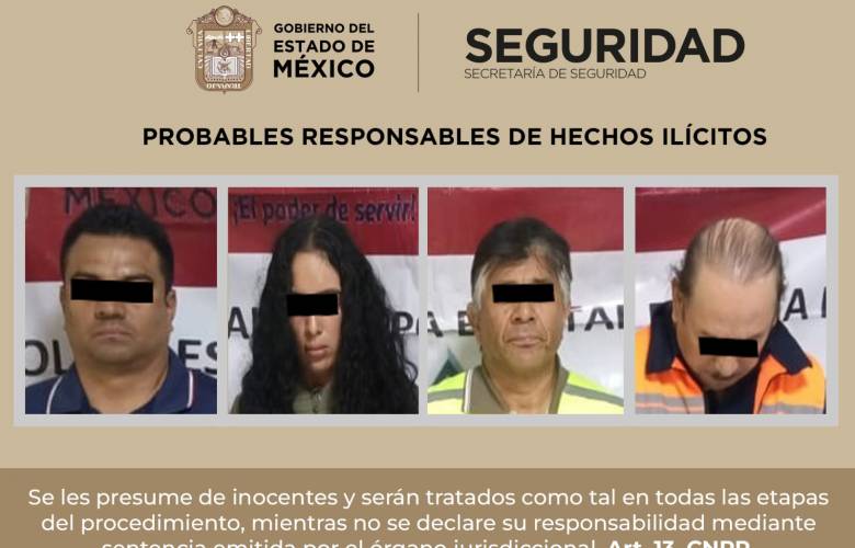 Rescata SSEM a empresario privado de la libertad y detiene a cuatro presuntos responsables en Lerma