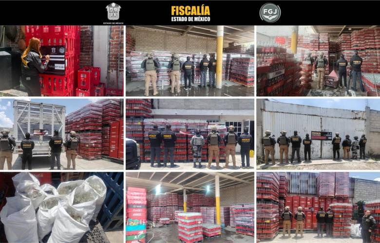 Aseguran 249 mil envases de refreso en Tultitlán y Teoloyucan 
