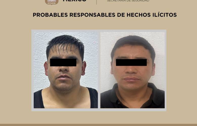 Detienen en Lerma a dos hombres y una adolescente por probable secuestro y extorsión