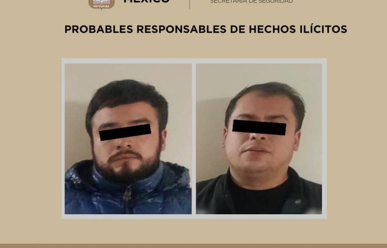 SSEM y FGJEM detienen en Toluca a dos hombres en posesión de marihuana y un vehículo robado