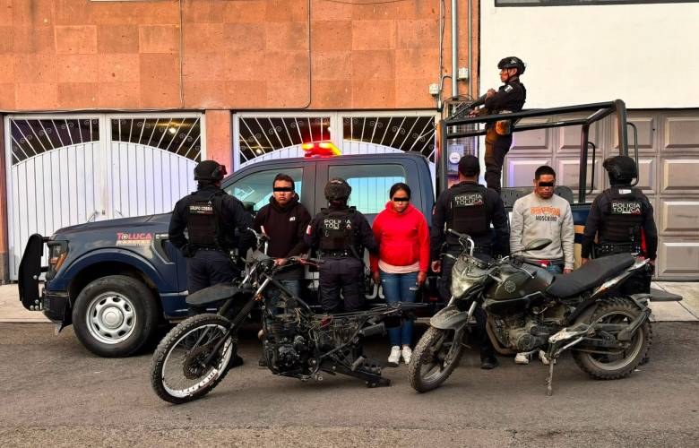 Desarticula Policía de Toluca presunto centro de narcomenudeo y recupera motocicletas robadas