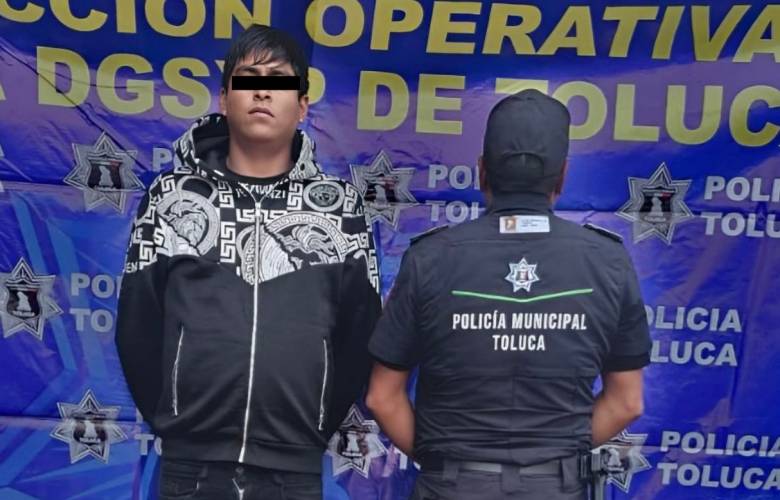 Detiene Policía Municipal a presunto integrante de la banda de “motorratones” Los Chillones en Toluca