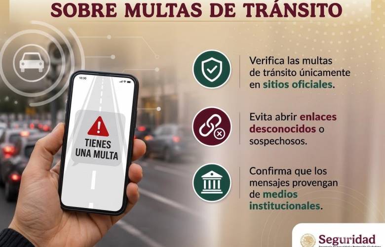 La SSPC emite recomendaciones ante fraudes por mensajes falsos de multas de tránsito