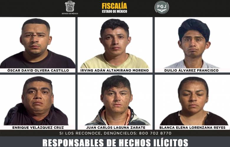 Sentencian a seis integrantes de célula delictiva por secuestro exprés en Toluca