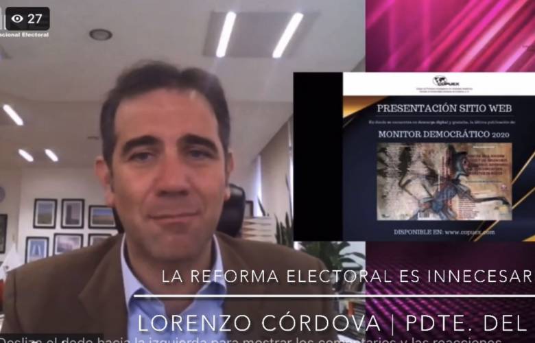 Innecesaria una reforma Electoral, a un sistema exitoso y confiable: Lorenzo Córdova 
