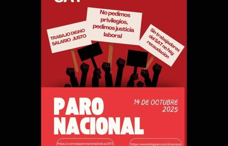 Trabajadores del SAT anuncian protesta laboral por falta de aumento salarial en 2025