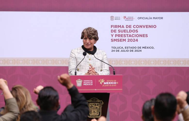 Con Delfina Gómez como testigo, SMSEM firma convenio con gobierno mexiquense