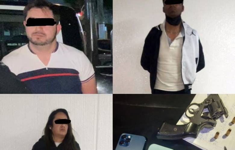 Detienen a tres personas propables participes de delito de robo