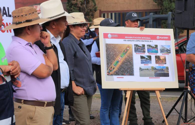 Inicia Azucena Cisneros rehabilitación integral de avenida R1 en Ecatepec
