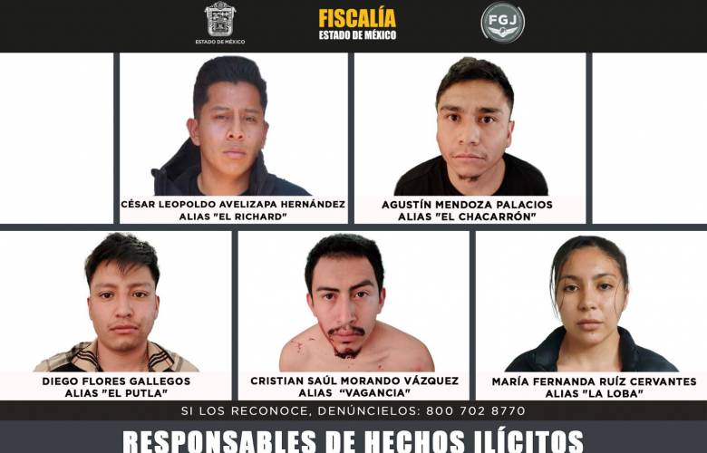 Sentencian a 600 años de prisión a cinco integrantes de célula delictiva por triple homicidio en Metepec