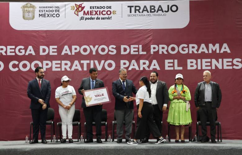 Entrega Gobierno del EdoMéx apoyo económico a 187 cooperativas para respaldar proyectos productivos comunitarios