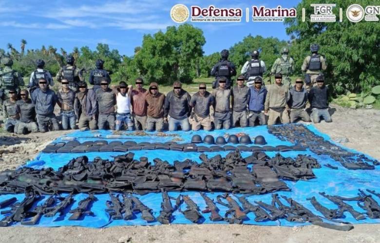 Operativo en Rincón de Romos Deja 18 Detenidos y Arsenal Asegurado 