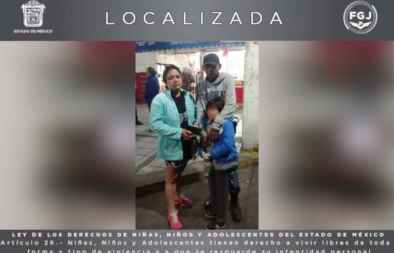 Localizan a menor desaparecida hace tres días en Tultitlán 