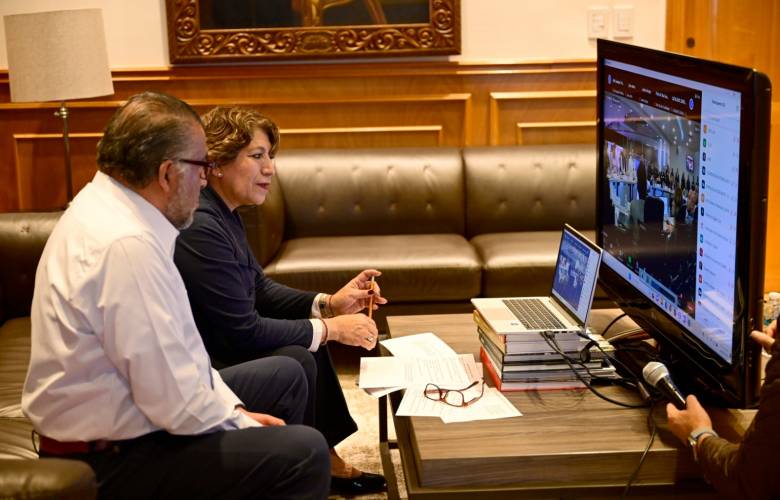 Participa Gobernadora Delfina Gómez en trabajos del Comité Nacional de Emergencias durante Segundo Simulacro Nacional