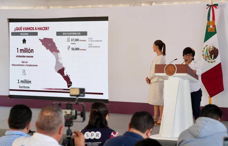 Presidenta Claudia Sheinbaum inicia formalmente el programa vivienda para el bienestar en Baja California Sur 