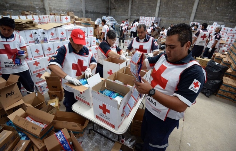 Entrega cruz roja edomex 252 toneladas de ayuda humanitaria a damnificados por sismo