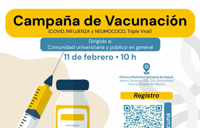 Realiza UAEMéx campaña de vacunación abierta al público en general