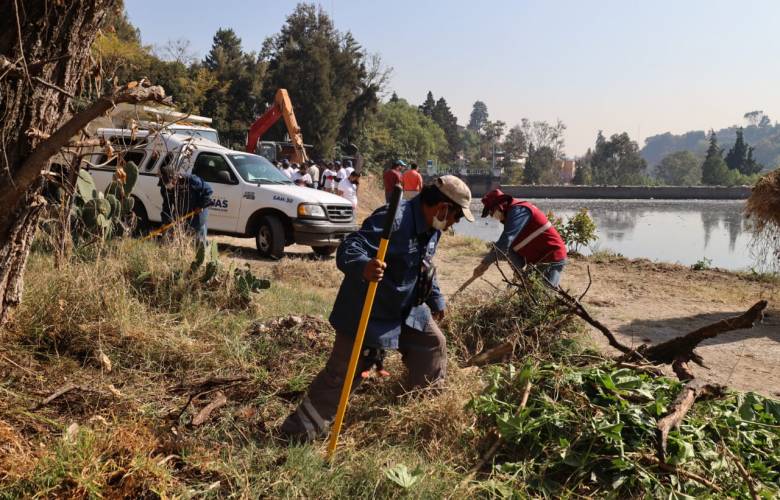 Realiza Huixquilucan primera mega jornada de limpieza en la presa 