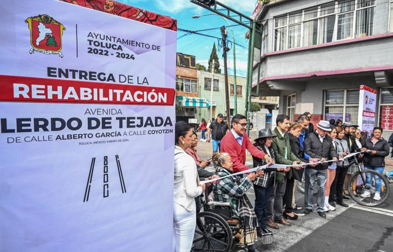 Entrega Maccise rehabilitación de la avenida Lerdo