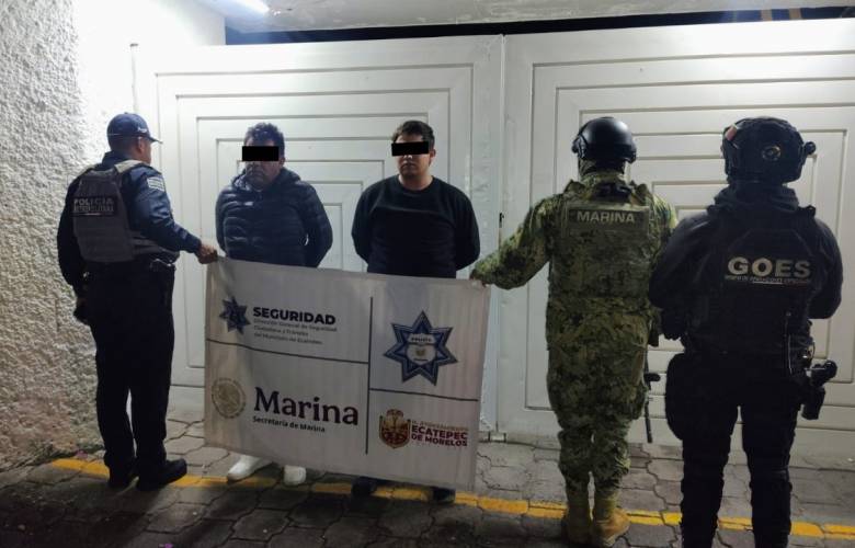 Policía de Ecatepec y Marina detienen a falsos ministeriales de grupo delictivo